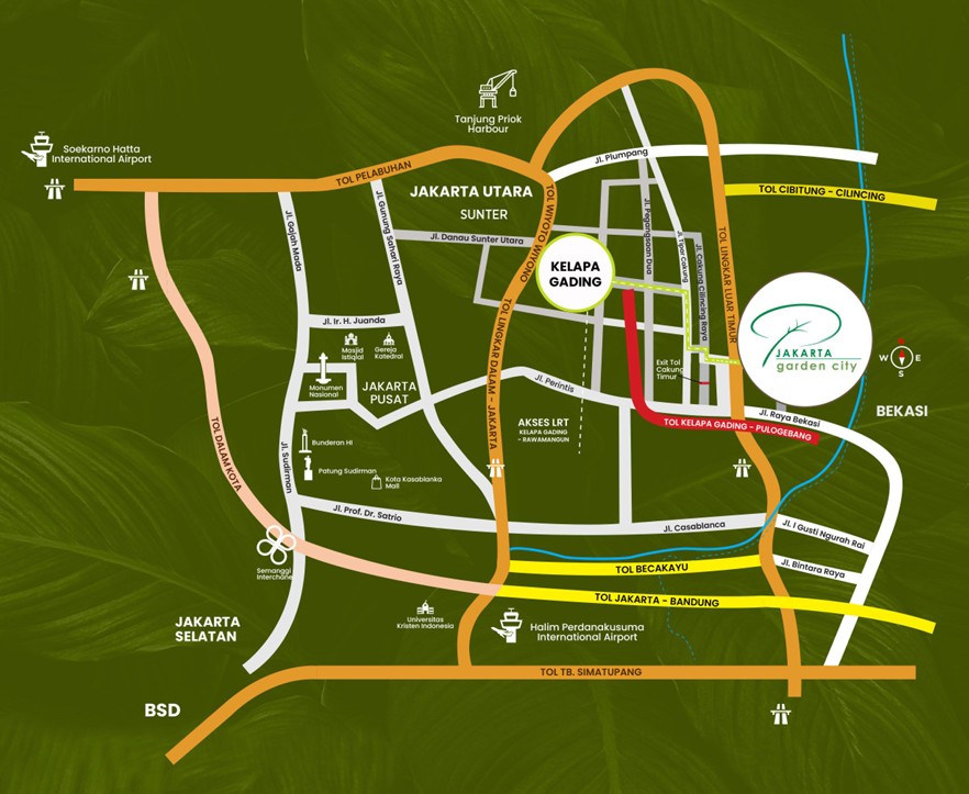 peta jakarta garden city