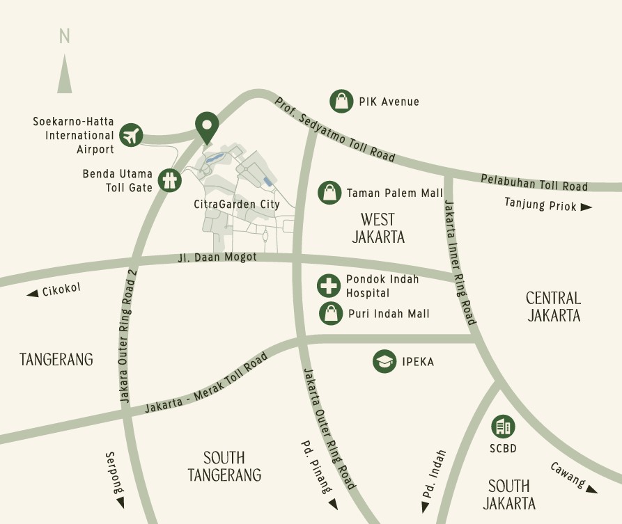 lokasi the forestine citra garden city